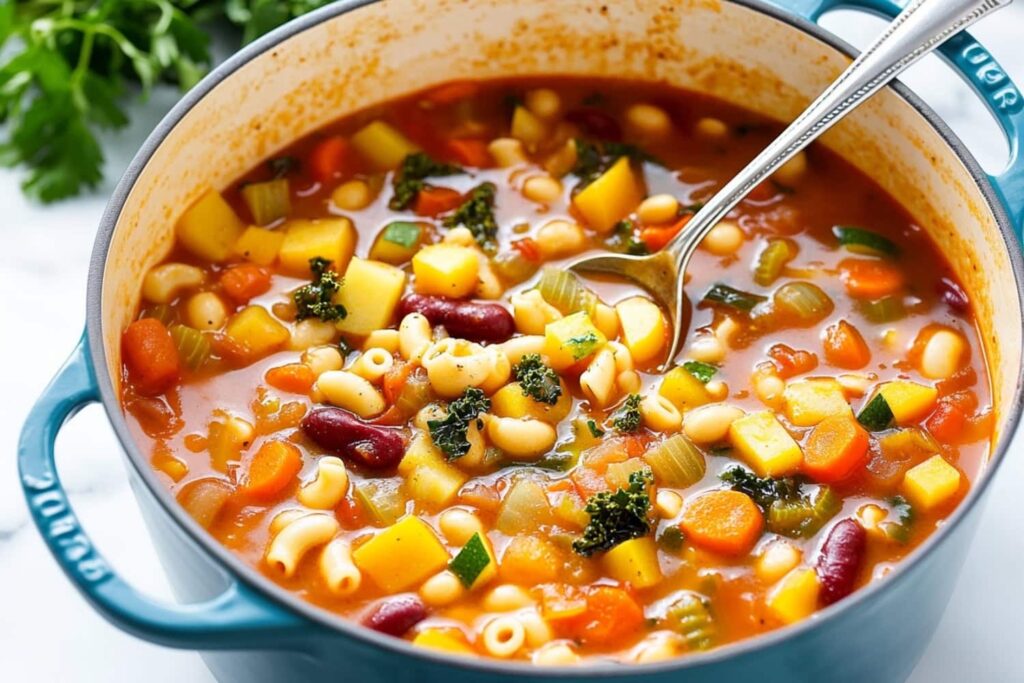 Minestrone with Pesto